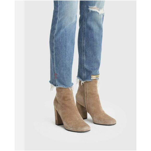 MOTHER The Mid Rise Dazzler Crop Jeans Exposed Secret Sister Size 28 - Picture 3 of 14